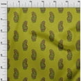 thumbnail image 2 of oneOone Cotton Jersey Lime Green Fabric Peacock Block Diy Clothing Quilting Fabric Print Fabric By Yard 58 Inch Wide, 2 of 4