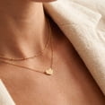 thumbnail image 3 of 18K Gold Plated Butterfly & Heart Layered Bead Necklace, Handmade Dainty Multi-Layer Choker Long Pendant Jewelry for Women, 3 of 7