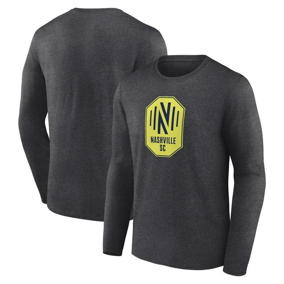 Men's Charcoal Nashville SC Official Logo Long Sleeve T-Shirt