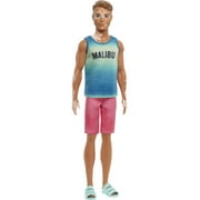 Barbie Fashionistas Ken Fashion Doll #192 in Malibu Tank & Sandals with Vitiligo & Brunette Hair