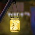 thumbnail image 2 of KEINXS Solar Fairy Lantern Fairy Decor White Frosted Glass Hanging Jar Solar Outdoor Lights Fairy Decorations for Gifts, 2 of 5