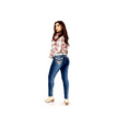 thumbnail image 3 of Jack David Premium Women's Bootcut Rhinestone Mid Rise Bootcut Stretchy Denim Jeans Pants, 3 of 6