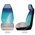 thumbnail image 2 of Beach Bliss Turquoise Waves Car Seat Covers Front Seats Universal Fit for Cars SUV Truck Auto Interior Accessories, 2 of 3