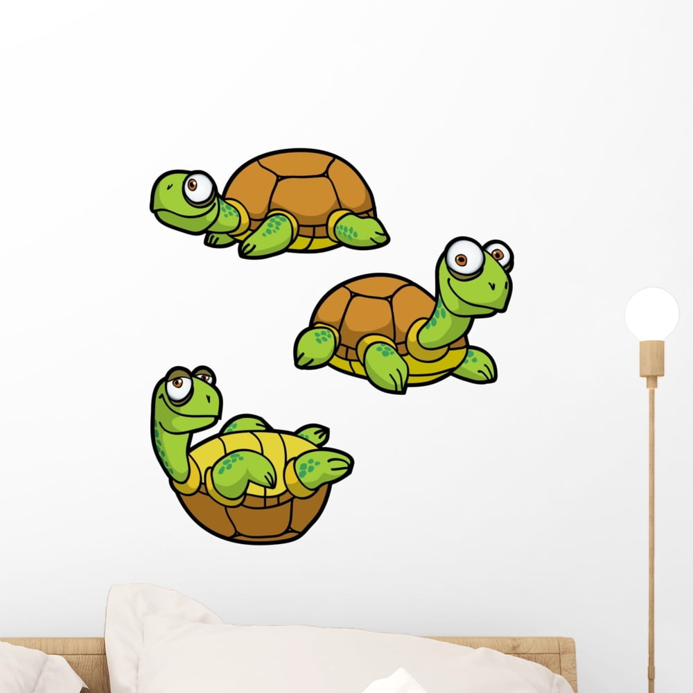 Turtle Wall Decal Sticker by Wallmonkeys Vinyl Peel & Stick Graphic for