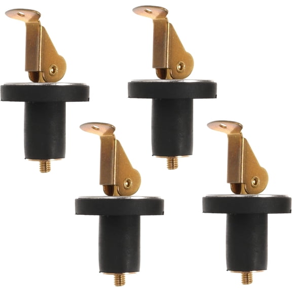 Expandable Boat Drain Plugs with Brass Snap Handle, 1/2 inch, 4 pack