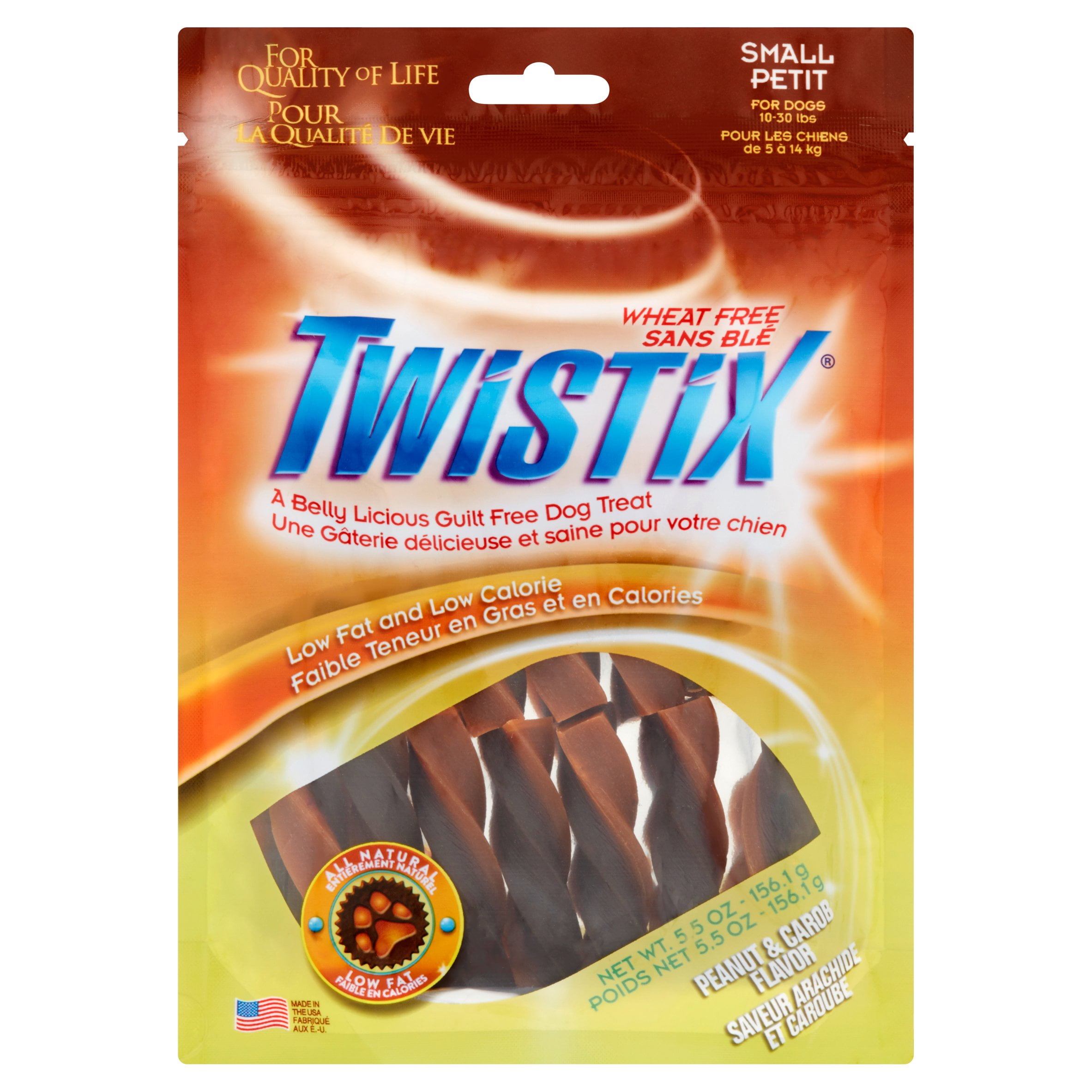 Twistix Belly Licious Guilt Free Peanut & Carob Flavor Dog Treat 1030