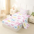 thumbnail image 2 of Manfei Colorful Bow Love Heart Twin Sheet Sets for Girls, Cute Ribbon Bedding, 3pcs, 2 of 5