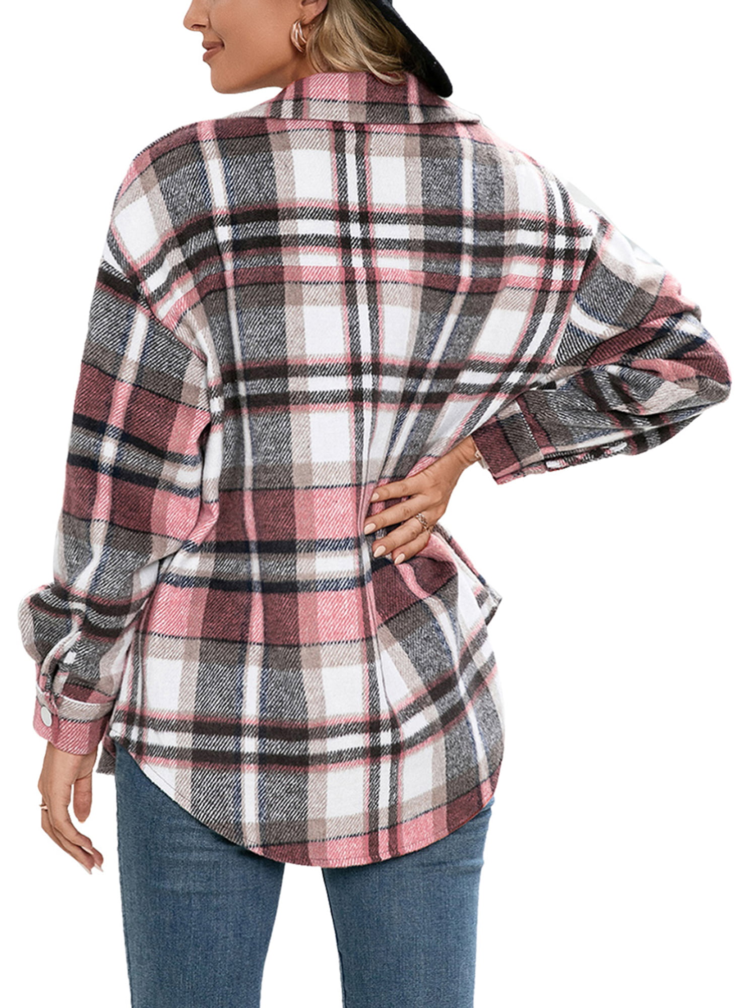 Ladies Plaid Shirt Top Jacket Women Coat Blouse Sweat shirt GridPrint Tops  Fashion Cotton T-shirt Long Sleeve Shirts for Women Reduced Price and  Clearance Sale 