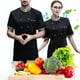 thumbnail image 3 of Chef manga corta diseño de botón de camisa de cocinero malla transpirable para cafetería ANGGREK Otros, 3 of 8