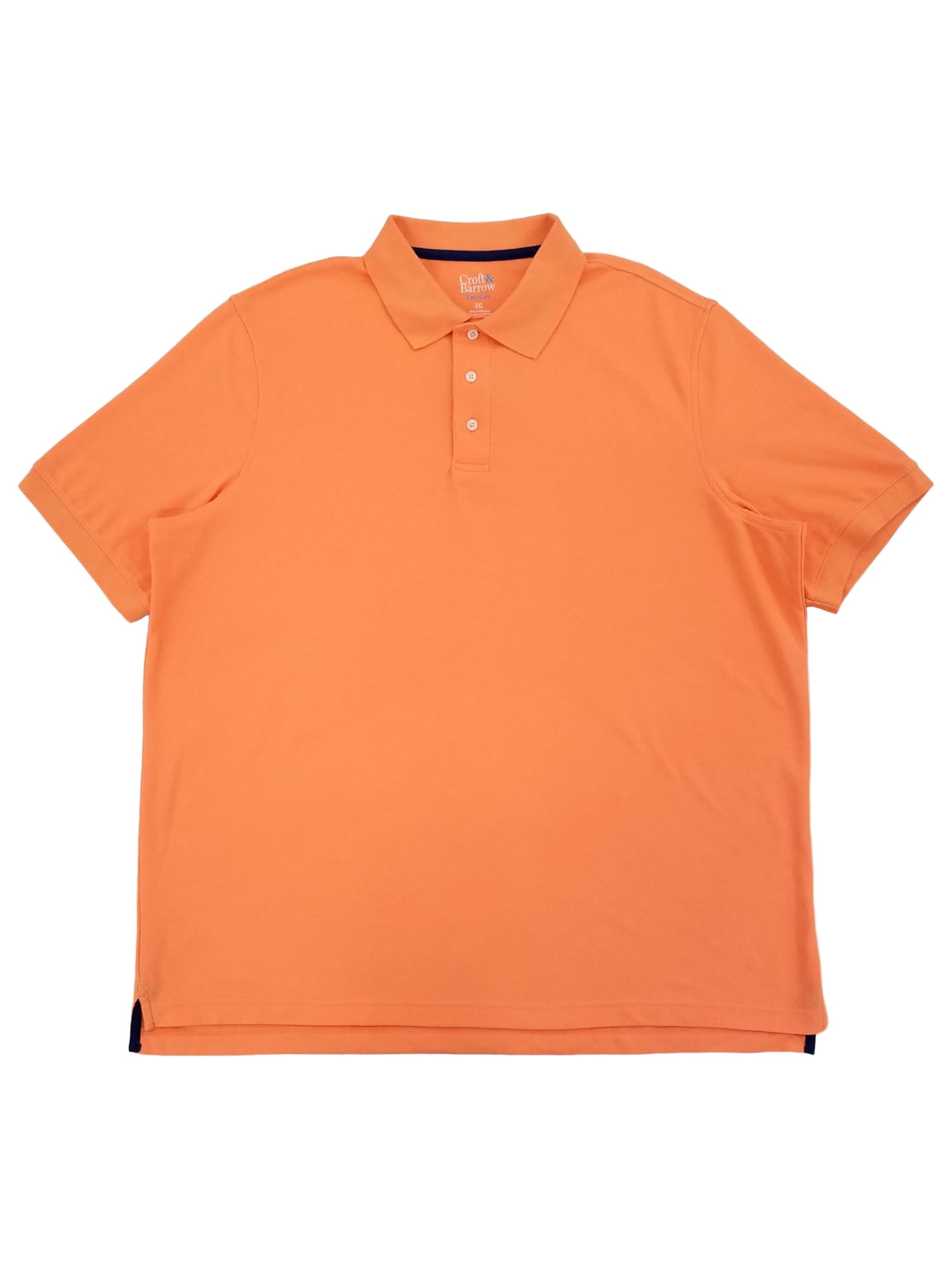 Croft & Barrow Mens Papaya Orange Performance Pique Polo T-Shirt M ...