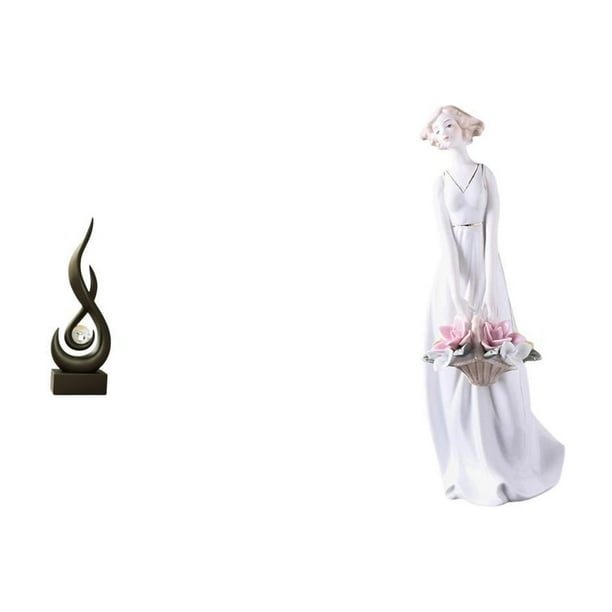 Escultura abstracta de fuego,Estatua de arte abstracto,adorno para decoración del hogar,Escultura de fuego moderna,coleccionable,regalo,Figura de escritorio,Estatua de niña linda para