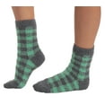 thumbnail image 4 of Just Love Womens Ultra-Soft Sleep Shirt Nightgown with Matching Fuzzy Socks (Buffalo Plaid - Mint Charcoal, X-Large), 4 of 4
