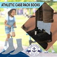 thumbnail image 4 of Yacht & Smith Children & Kids Wholesale Bulk Sports Crew, Athletic Case Pack Socks, by SOCKS'NBULK (180 Pairs Gray, Kids 4-6 (Shoe size 7-10)), 4 of 5