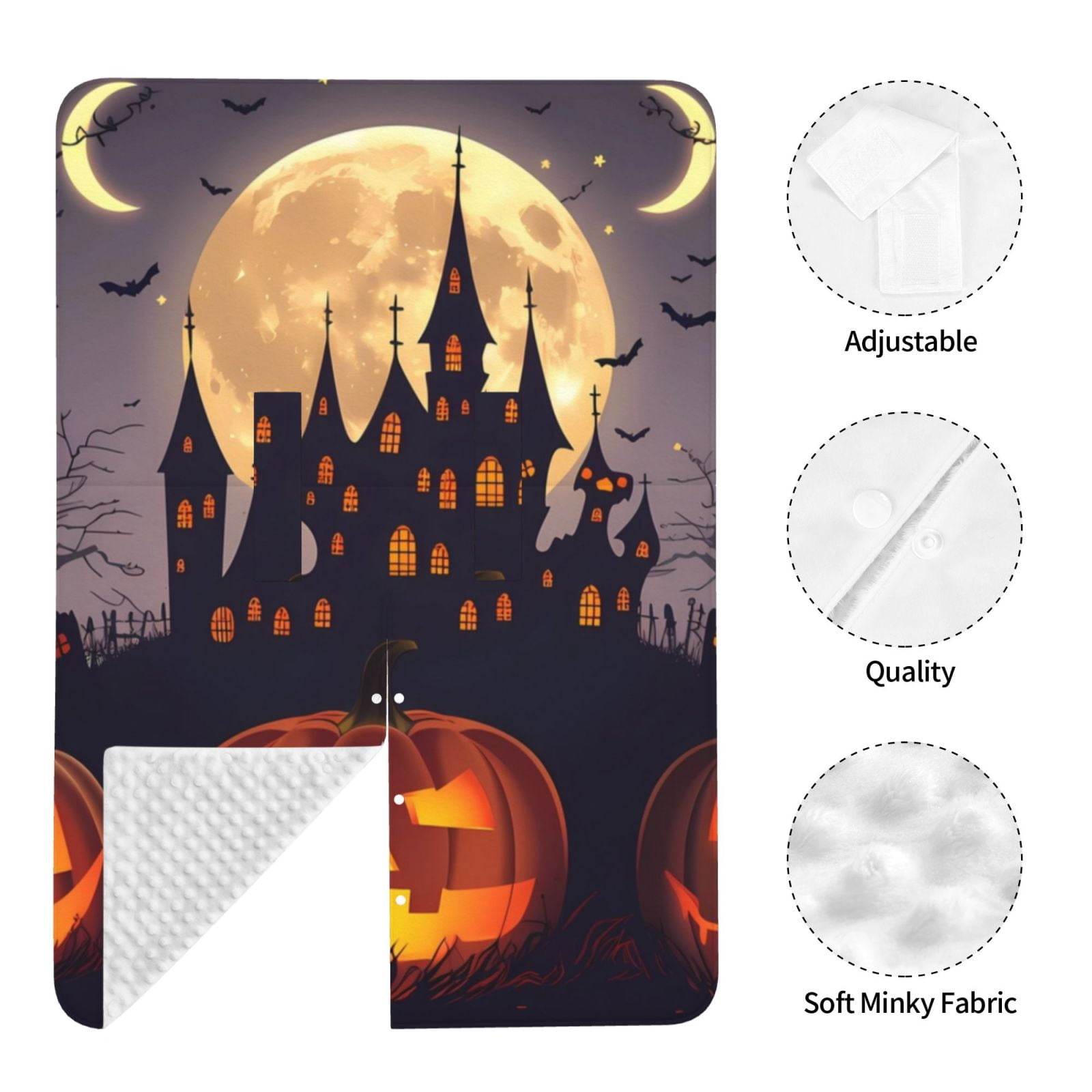 Car Seat Cover Baby - Halloween Haunted Pumpkin Castle Breathable Infant Car Seat Cover for Baby Carseat, Lightweight Comfort Baby Essentials Must Haves Newborn Stuff for Girl Boy