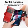 thumbnail image 2 of Case for Motorola Moto Edge X30 Cover Leather Wallet Folio Case Book Design Flip Magnetic Closure - Red, 2 of 5