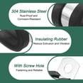 thumbnail image 4 of 1-1/8"(28mm) Cable Clamp, 304 Stainless Steel Rubber Cushioned Insulated Clamp R Shape Metal Clamp Tube Holder for Pipe Hose Wire Cord Installation 10Pcs, 4 of 6