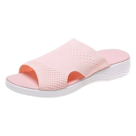 

Stamzod Summer Savings Clearance New Style Casual Women s Sandals And Slippers With Flat Bottom For Outer Pink 36