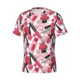 thumbnail image 3 of Yiaed Makeup Print Mens Short Sleeve Tight Fit T-Shirt, Crewneck Casual Tee-XX-Large, 3 of 5