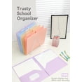 thumbnail image 6 of MetalM Plastic Folders with Pockets, 6 Pack Purple Folders for School, Unique 1/3 Cut Tabs with Colorful Labels, Letter Size, 6 of 12