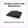 thumbnail image 3 of McKesson Seat Cushion, Gel with Molded Foam, 20 in x 16 in x 2 in, 1 Ct, 3 of 5