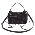 thumbnail image 1 of Bolso Mano Axila Hombro Fruncido para Mujer Hobo Cuero PU Con Lazo, 1 of 9