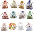 thumbnail image 2 of Oro estampado corazón bolsa de organza multicolor Favor de la boda regalo de joyería bolsas de dulces 100 piezas Speravity JJ16342-01, 2 of 7