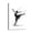 Frame, variant on Larbulse Ballet Girl Black White Dot Ink Silhouette Canvas Wall Art Home Decor Poster Vintage Funny Print Picture Abstract Bedroom Living Room Kitchen Posters Decor