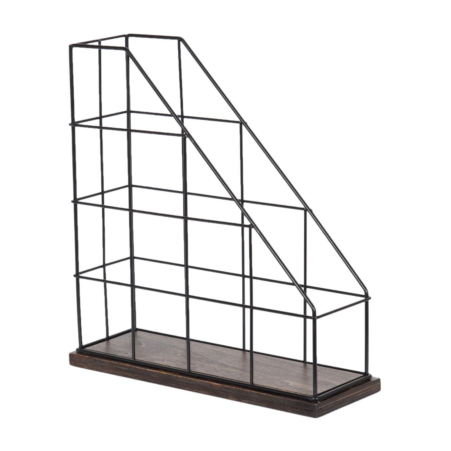 hometrends Benbrook Magazine File, Black/Walnut