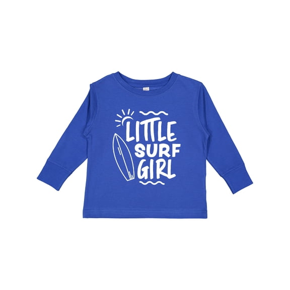 Inktastic Little Surf Girl with Surfboard Girls Long Sleeve Toddler T-Shirt