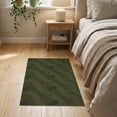 thumbnail image 3 of ODIKA 2'x3' Olive Green Deep Geometric Waves Washable Doormat Modern Abstract Lines with Subtle Shapes for Entryway, Kitchen, Laundry Room, Non-Slip, Low Pile, 3 of 7