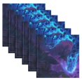 thumbnail image 6 of WOBOGO Glowing Blue Leopard Cloth Napkins 1 Piece Soft Elegant Touch Durable Absorbent Quick Drying for Elegant Dining, 6 of 8
