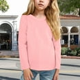 thumbnail image 2 of yocbz Boys Long Sleeve Shirts Kids Crewneck T Shirts Casual Tops Basic Tees Pink,7-8 Years, 2 of 7
