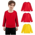 thumbnail image 7 of Avrntaa Solid Tops for Toddler Boys Girls Long Sleeve Cute Soft Basic Layer T-shirt for 1-11 Y 3PC, 7 of 7