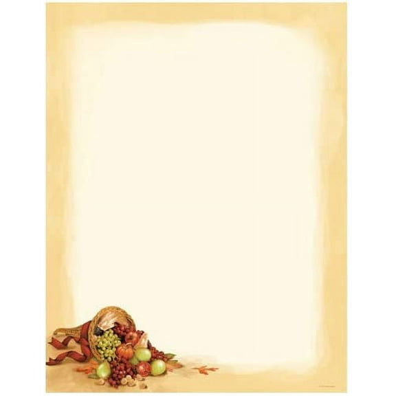 Great Papers! Great Papers CORNUCOPIA 80 Count Letterhead, light brown