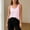 Pink, variant on Women Pajama Tops Striped Sleeveless Tank Built In Bra Stretch Daily Layering Sleep Top