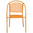 thumbnail image 3 of Flash Furniture Orange Indoor-Outdoor Steel Patio Arm Chair with Round Back, 3 of 3