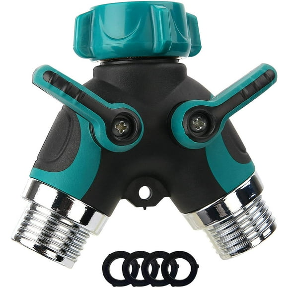 shiyou-2 Way Water Splitter Heavy Duty, Water Faucet Splitter, Hose Bib, Garden Hose Splitter, Garden Hose Connector