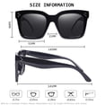 thumbnail image 4 of Gafas de Sol TAOTAOQI Vintage Cuadradas Sobredimensionadas UV400 Negro/Gris, 4 of 8
