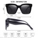 thumbnail image 4 of Gafas de Sol TAOTAOQI Vintage Cuadradas Sobredimensionadas UV400 Negro/Gris, 4 of 8