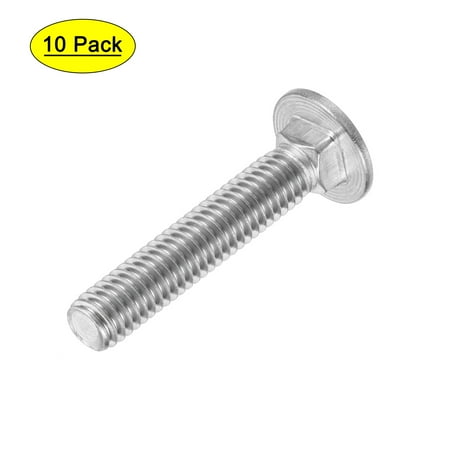 

Uxcell 3/8-16x2 Carriage Bolt 304 Stainless Steel Polishing 10 Pack