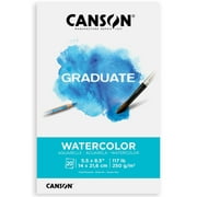 Canson Graduate 5.5" x 8.5" Watercolor Paper Pad (20 Sheets), Art Pad for Students and Artists