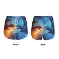 thumbnail image 3 of Hirioo Red And Blue Fire Dragon A for Women's Double Layer Athletic Shorts High-Performance Gym Shorts with Inner Pocket, Elastic Waistband-X-Large, 3 of 7