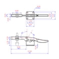 thumbnail image 2 of Woodriver Low Silhouette Toggle Clamp 4-1/4" X 7/32" 750 Lb. Capacity, 2 of 4