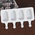 thumbnail image 3 of Kitchen Popsicle Mold Silicone 4-Cavity Ice Pop Maker Ice Cream Mold with Sticks, 3 of 9