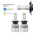thumbnail image 4 of Par De H7, Coche Hi Lo Beam Auto Bombillas H7 LED Faro LED 36W 8000LM Faro 6000K Plata, 4 of 7