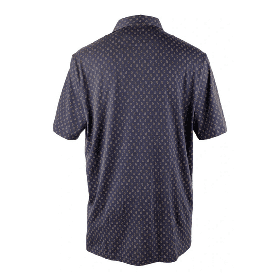Polo Golf Ralph Lauren Men's SS Paisley Cotton Shirt, Navy, XXL