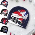 thumbnail image 1 of Ganfancp Europea y Americana Popular Fiesta de Navidad Moda Personalidad Tendencia Cálido y Frío a Prueba de Navidad Gorro de Punto con Luces Rebajas Flash Deals 1X Sombrero, 1 of 6