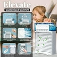 thumbnail image 4 of Portable Air Conditioner with Cooling Mist and Remote, Quiet comfort with 4 Speeds, XL 1200ml tank, Personal AC Fan with 5 Mists, 7 Night Lights, 2, 4, 6, 8H Timer, for Home, Office, White, 4 of 8