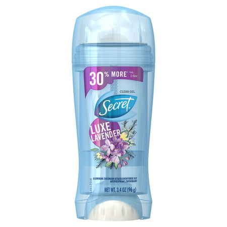 Secret Fresh Antiperspirant and Deodorant Clear Gel, Luxe Lavender, 3.4