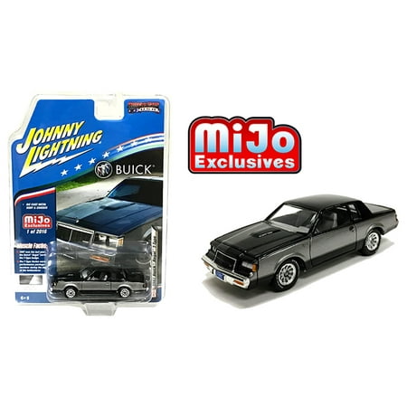 Two Tone Car 1987 Buick Regal T-Type 2 Tones (Black/Grey) 1/64 Scale Diecast Model Car by Johnny Lightning JLCP7179 ()